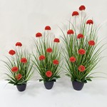 跨境高级仿真路莲花造景植物洋葱草橱窗盆栽落地窗摆件外贸热卖爆