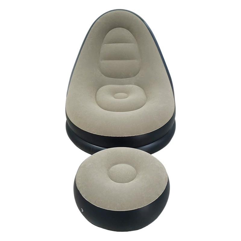 Американский надувной диван с флокированием для музыкальных фестивалей, уличный ленивый диван с педалью для дома, отдыха, взрослый воздушный шезлонг