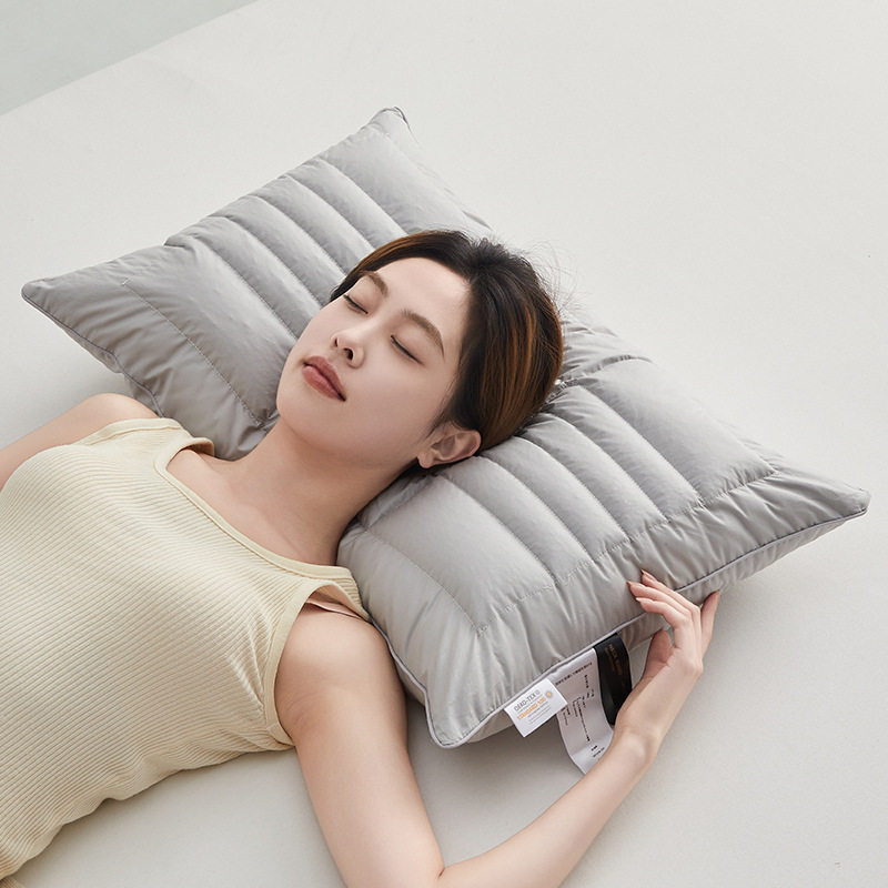 호텔 메밀 양면 베개 - 회색 - 높이 약 15cm