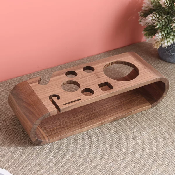 Customized Walnut Bartbottoming Set Holder Cocktail Shaker Tool Cabinet Bartbottoming Set Base Storage Bar Utensils