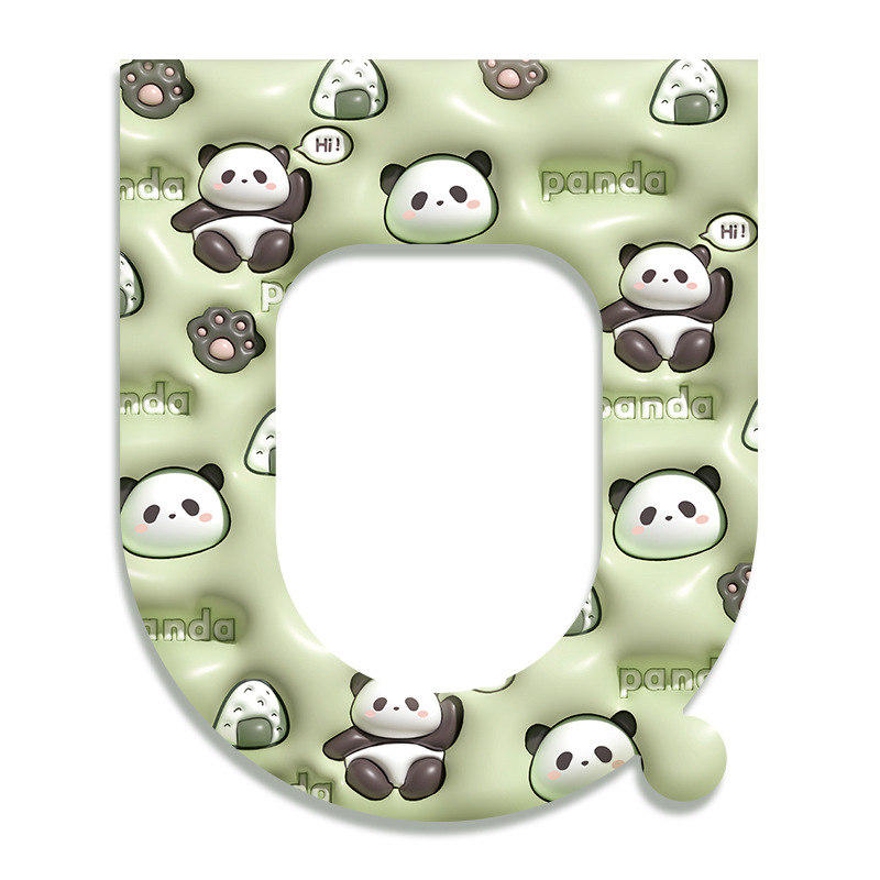 3D dibujos animados EVA cojín de inodoro impermeable cuatro estaciones cojín adhesivo universal inodoro doméstico anillo de inodoro