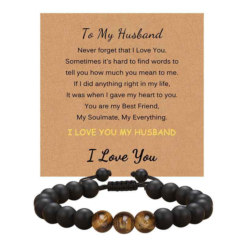 Men'S Gender Simple Style Geometric Rope Tiger Eye Men'S Bracelets Men Beaded Bracelets