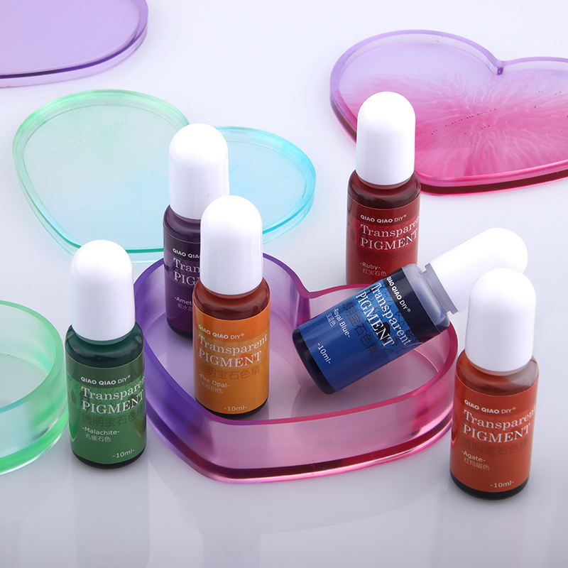 Qiaoqiao 24 colores transparente gema color esencia oleosa UV epoxi cristal epoxi color mezcla pasta fábrica descuento directo