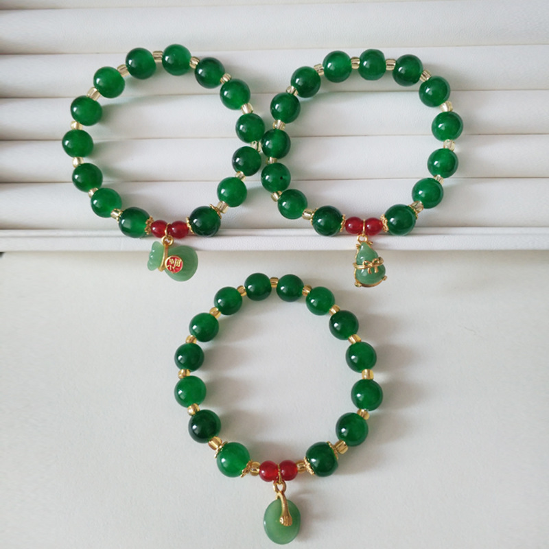 New anti-agate color bracelet glass glass beads jade bracelet female girlfriends gift live jewelry supply wholesale
