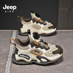 Jeep Sports Shoes 2025 Spring New Boys Sports Shoes Comfortable Lightweight Running Shoes Breathable Mesh Girls' Shoes