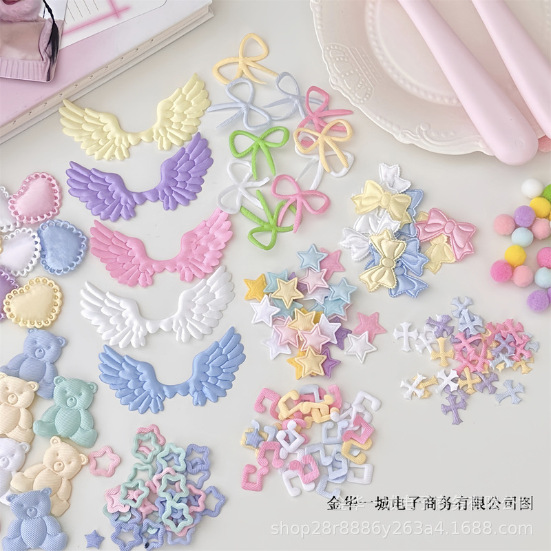 マカロン系アクセサリー集翼蝶結びクロス毛玉アクセサリーdiyアクセサリー装飾アクセサリー|undefined