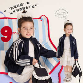 大小卷女童外套春秋季2026新款宝宝超好看夹克上衣洋气儿童棒球服