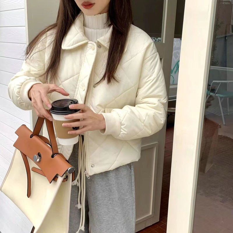 冬季小个子轻薄棉服女ins新款学院风短款棉袄宽松日系棉衣外套|undefined
