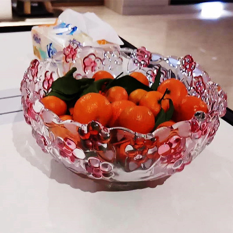 Оптовая продажа креативная тарелка с фруктами из сливы стеклянная тарелка с фруктами