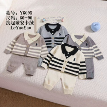 童装男女孩针织时尚百搭幼婴保暖休闲假两件毛衣套装春秋冬季潮流