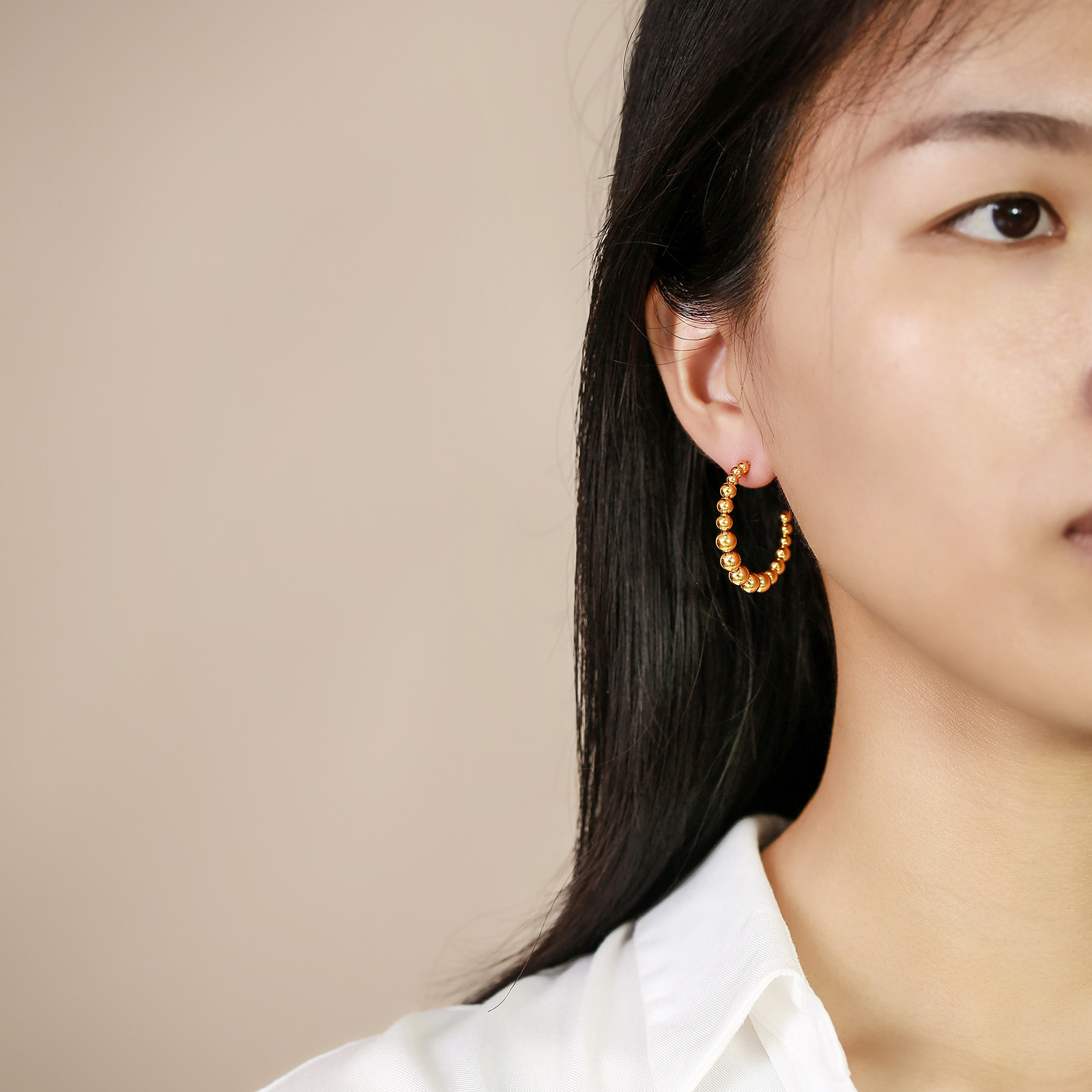 Simple Style U Shape Stainless Steel Earrings Plating Stainless Steel Earrings 1 Pair