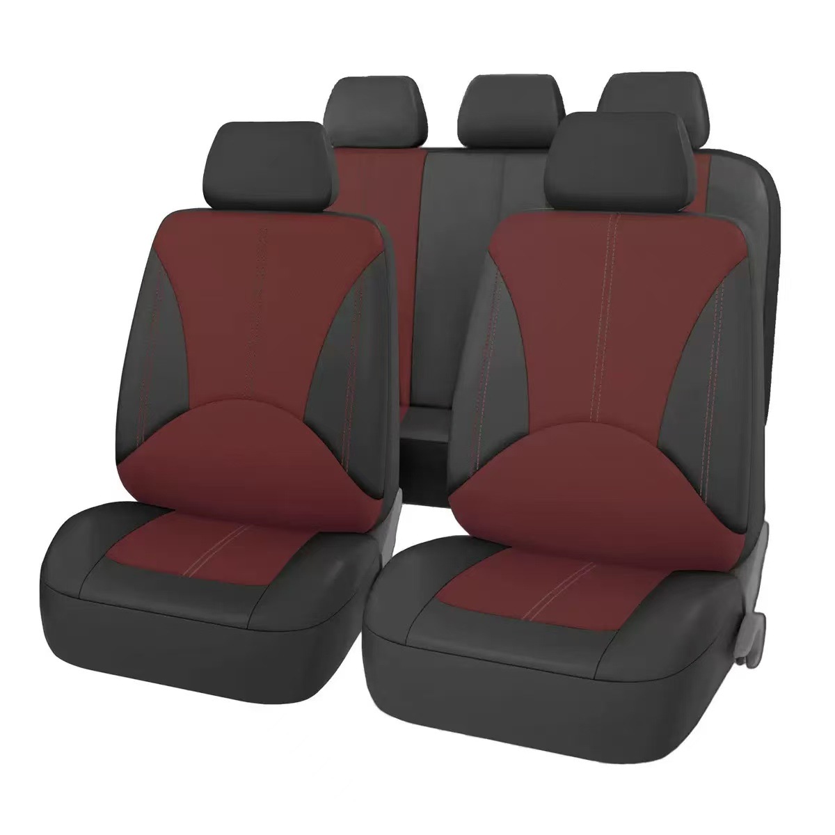 Source Factory Pu Spliced Leather Car Seat Covers for Export, Amazon Cross-Border Exclusive Supply, Universal for Automobiles, Waterproof and Dustproof