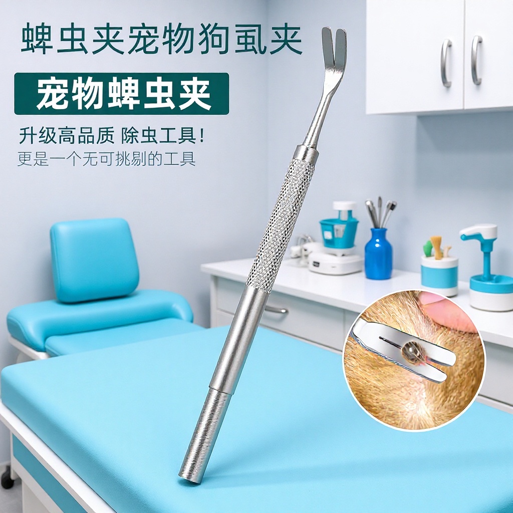 스테인리스 진드기 제거 포셉 애완견 벼룩 제거 도구