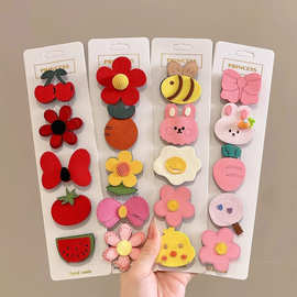 婴儿魔术贴发夹女宝宝胎毛发卡不伤发碎发头饰儿童刘海贴女童发饰