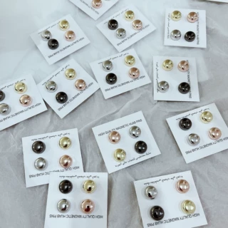 定制跨境新款磁铁扣胸针强磁头巾围巾丝巾扣胸针百搭磁吸