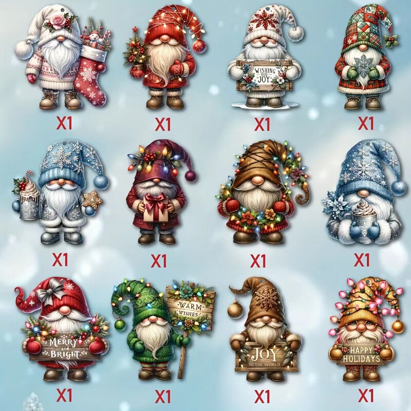 クロスボーダークリスマス木製ノーム装飾ペンダントクリスマスツリー装飾品クリスマスパーティーパーティーアクセサリー|undefined