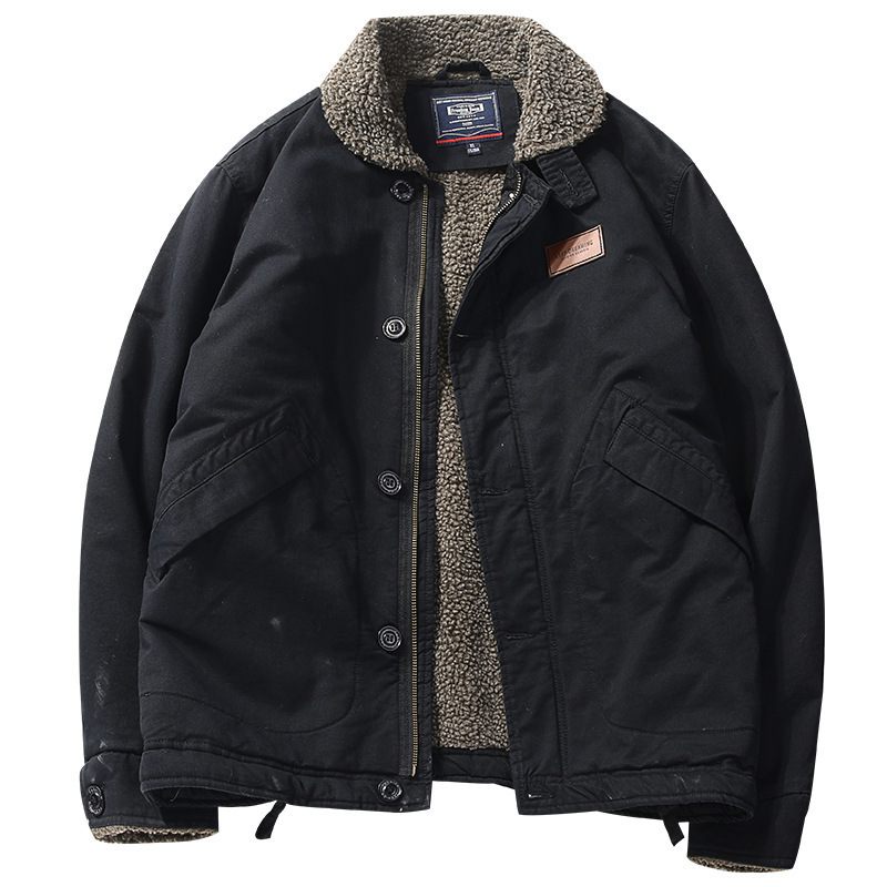 Oferta de la fábrica chaqueta acolchada de algodón para hombres de invierno chaqueta acolchada de algodón forrada de lana casual más abrigo de tamaño 64J96