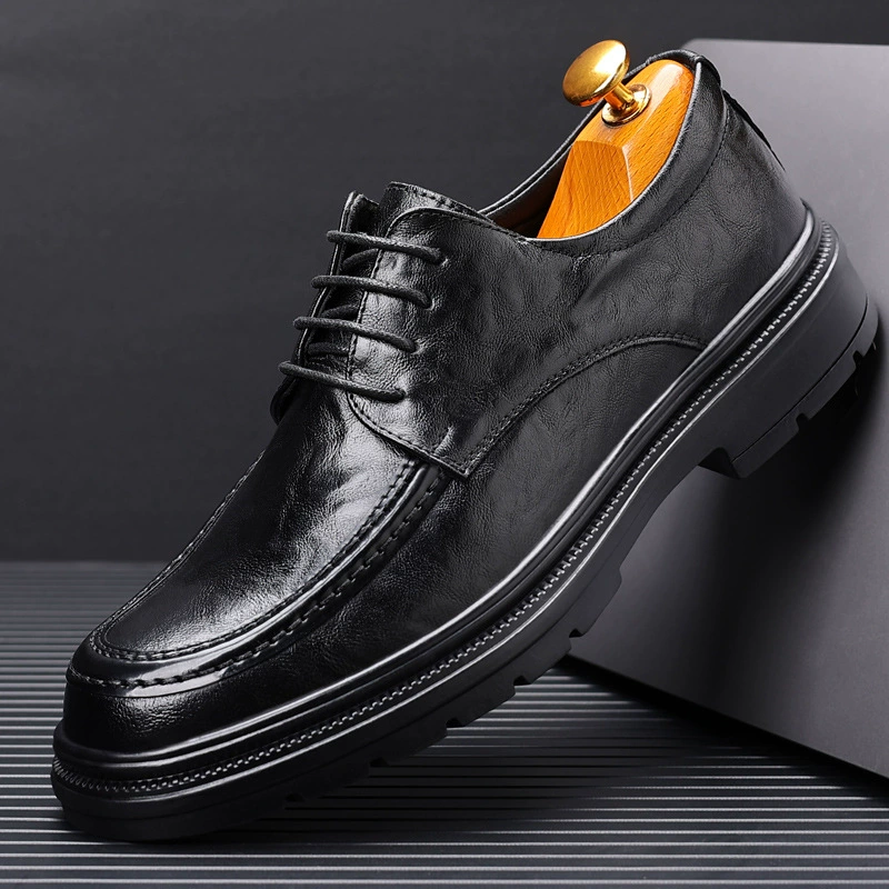Мужская подлинная кожаная обувь большого размера в прямом эфире новая деловая британская повседневная обувь дерби трансграничная мужская обувь