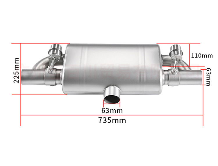 Universal Exhaust Stainless Steel Pneumatic Valve Drum Exhaust Sound Modification Upgrade Sports Car Sound Electronic Controller