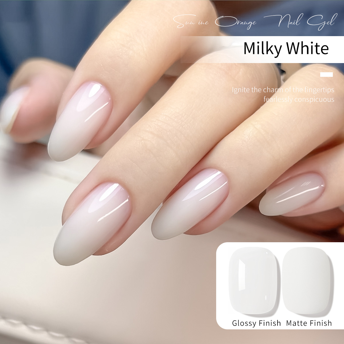 Leche blanca pegamento de uñas en 2025 nuevo estilo simple versátil de alta calidad pegamento de uñas de color sólido