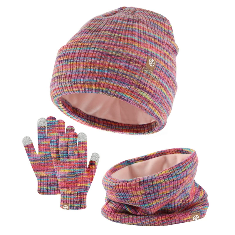 Gift box for men and women, autumn demi-season warm set, keep warm hat, scarf, knitted gloves, custom-made