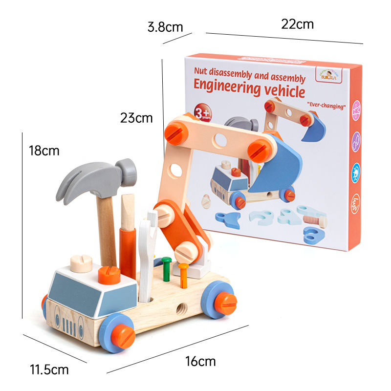 Vehículo de ingeniería para montaje de tuercas, 0.65 kg.