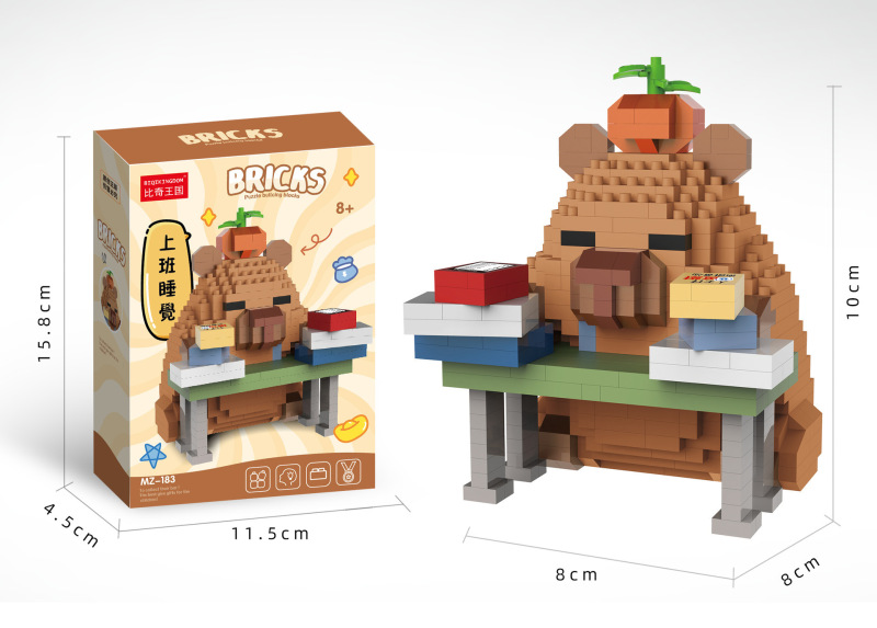 レゴケーキ人形動物微粒子パズル組み立てビルディングブロックおもちゃデスクトップ装飾品女の子卸売と互換性があります|undefined