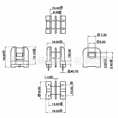 UU15.7滤波器骨架变压器骨架UU16双槽骨架2+2变压器电子南美