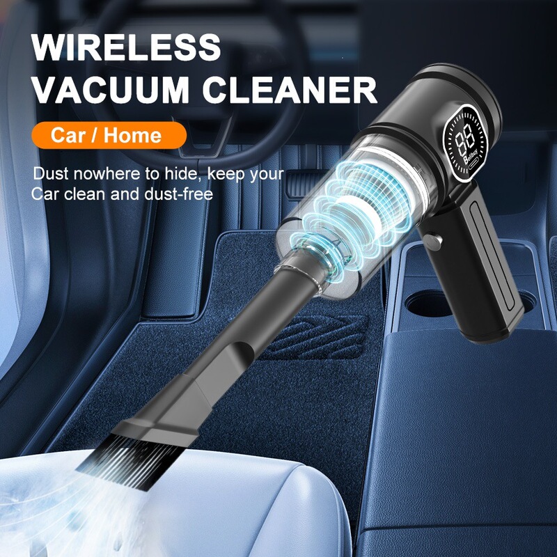 Car vacuum cleaner with strong suction, wireless charging, handheld vacuum cleaner, mini small-sized dual-use for car and home, cross-border Car vacuum cleaner with strong suction, wireless charging, handheld vacuum cleaner, mini small-sized dual-use for car and home, cross-border
