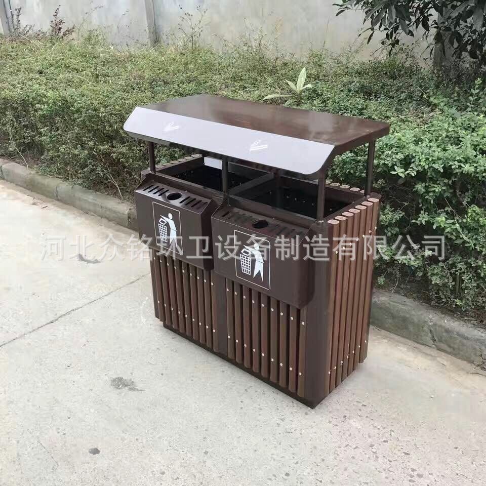 供应户外钢木垃圾桶 分类垃圾桶 环卫垃圾桶等