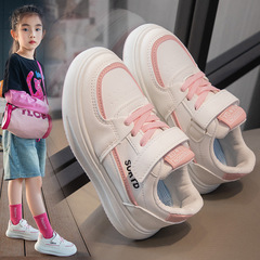 Children's Sports Shoes for Girls, Low-Top Platform Shoes for Spring and Autumn 2024, New White Shoes, Versatile Soft Sole Student Running Shoes