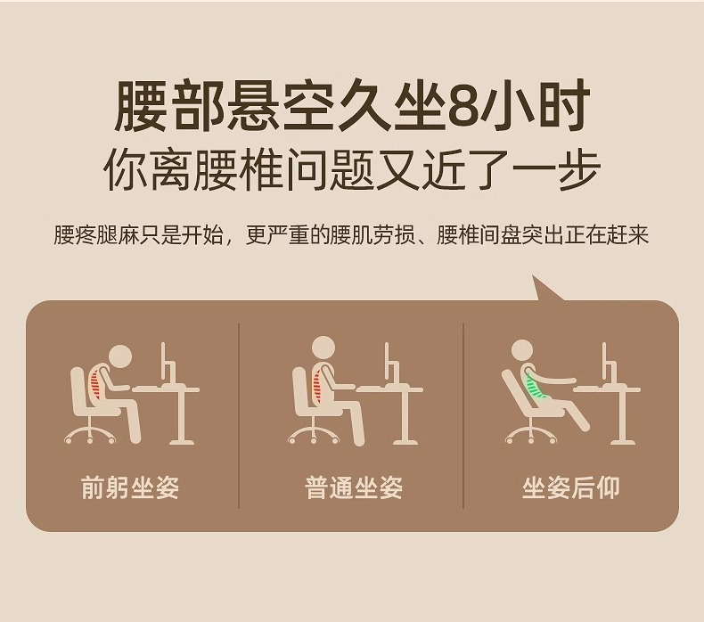Zhebao Lumbar Support Pillow Cushion Seat Backrest for Long Sitting Posture Correction - Exclusive from the Source Manufacturer