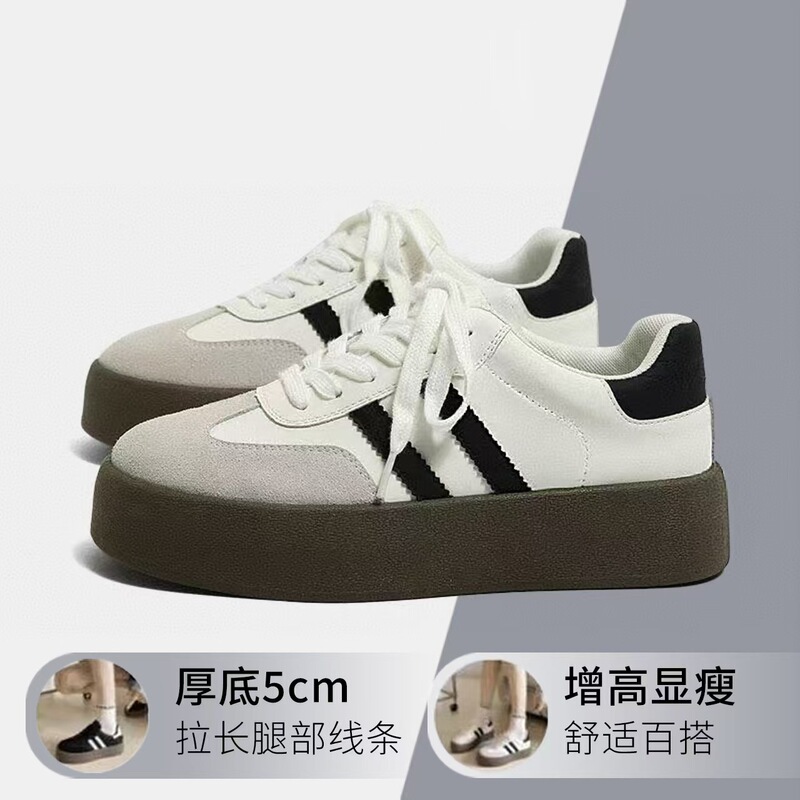 Women's Shoes Thick-soled German Training Shoes Women's 2025 New Spring and Autumn Retro Niche Height-increasing Shoes Summer All-match Sports Sneakers Women's Shoes Thick-soled German Training Shoes Women's 2025 New Spring and Autumn Retro Niche Height-increasing Shoes Summer All-match Sports Sneakers