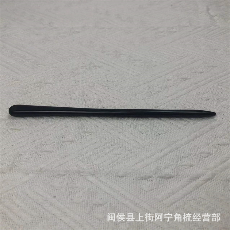 Hand Carved Ox Horn Hair Stick 18cm Bow Shape Chinese Style Hairpin for Updo Hairstyles Gift key features