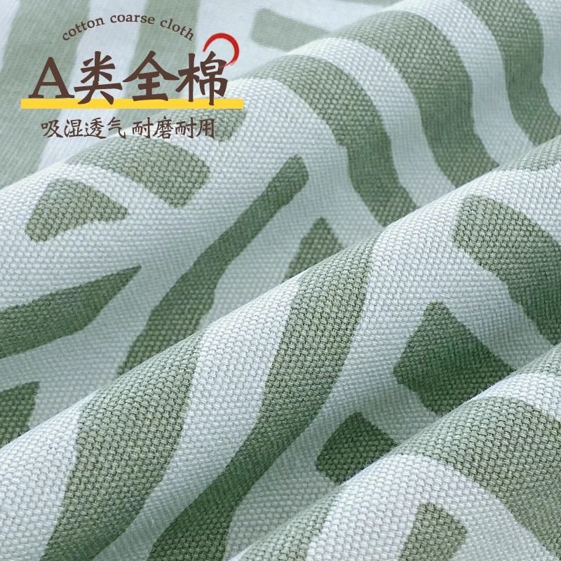 Sábana de tela gruesa vieja gruesa de una sola pieza de algodón puro 100 algodón lino algodón lino verano fresco edredón individual traje de dormitorio de tres piezas