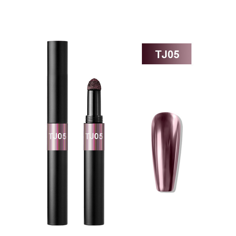 Finger Concubine Nail Art Series TJ12 Color Nail Art Mirror Polvo en polvo Lápiz de cojín de aire sin polvo volador Espejo de titanio Pluma de cojín de aire en polvo de hadas