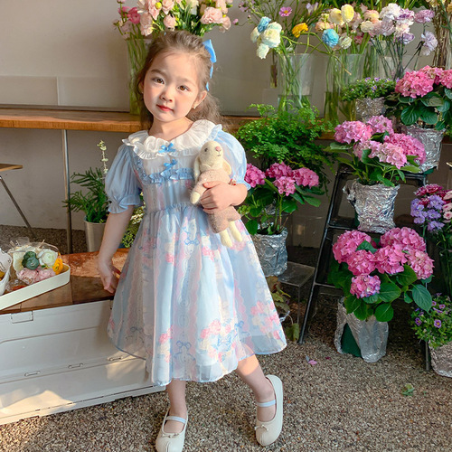 Girls Skirt 2024 New Lolita Baby Summer Princess Dress Little Girl Dress Children's Summer Dress