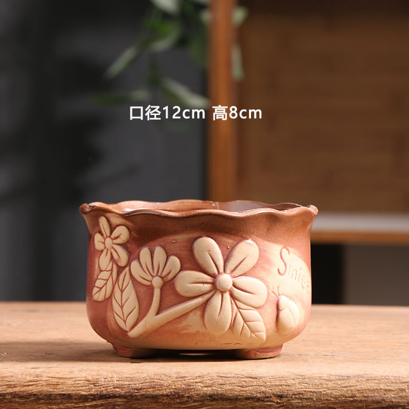 Group raw fleshy flowerpot ceramic household stoneware pottery pot large diameter pottery pot green flower plate special clearance wholesale Group raw fleshy flowerpot ceramic household stoneware pottery pot large diameter pottery pot green flower plate special clearance wholesale