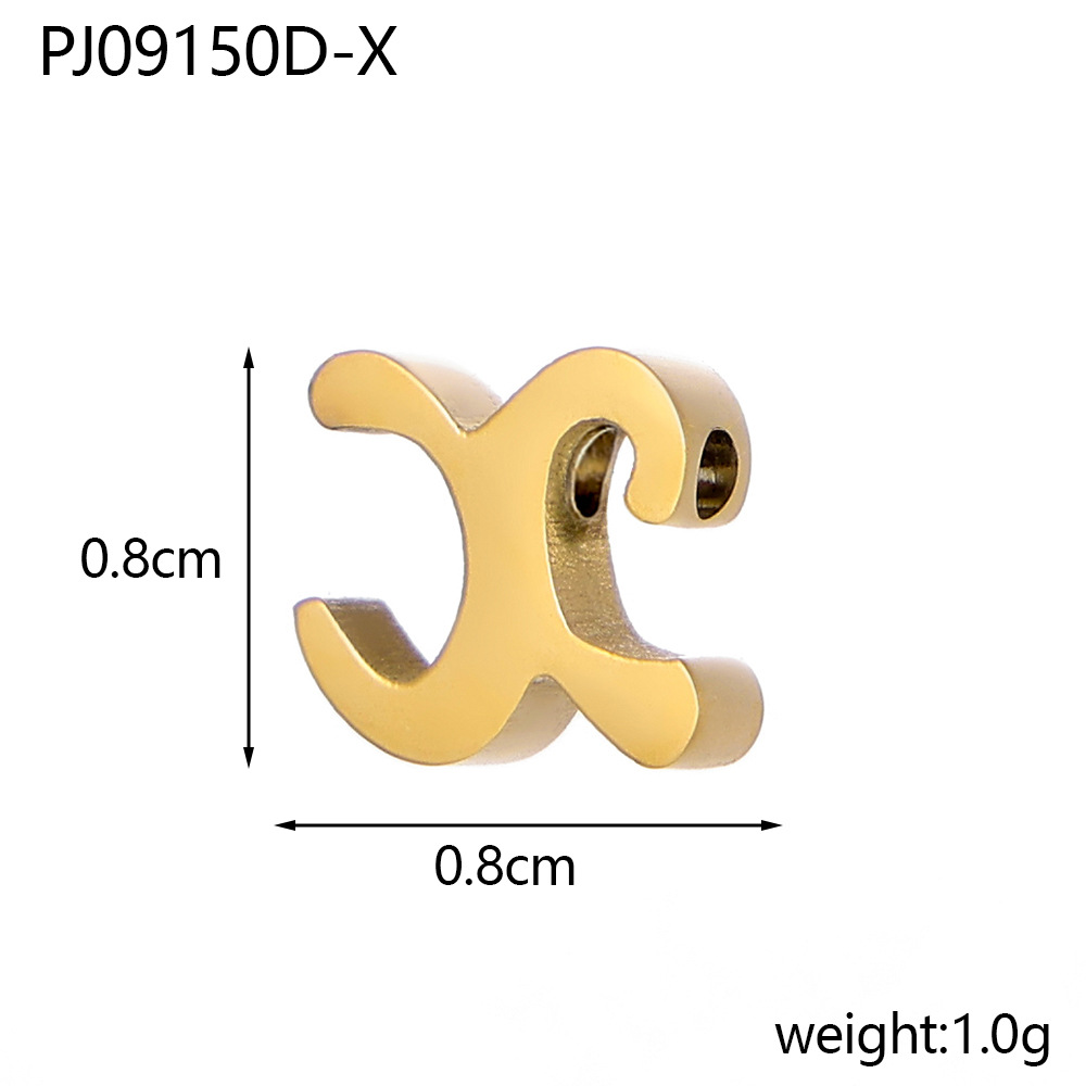 2g Weight Pendant, Chain Jewelry Making Type DIY Ornament Accessories Classification 1 Piece, 1 Set Quantity 304 Stainless Steel Material Letter Pattern All Seasons Season Polished Finish Plating Design Simple Style, Classic Style Style 1 Piece 1 Set 304 Stainless Steel Letter Polished Pendant Chain DIY Ornament Accessories 10