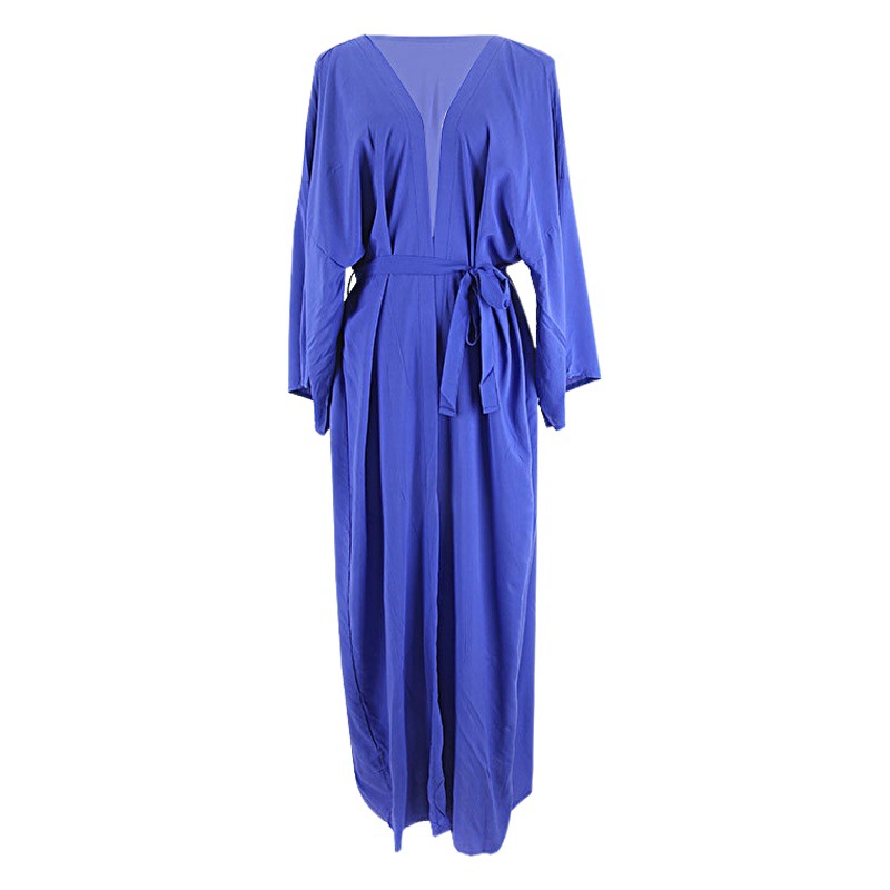 New Arrival Cotton Loose Long Cardigan Beach Sun Protection Coat Seaside Vacation Bikini Blouse Swimwear Women