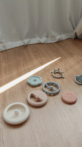  New Children’s Enlightenment Jenga Moon Sun Creative Jenga Food Grade Silicone Stacking Ring