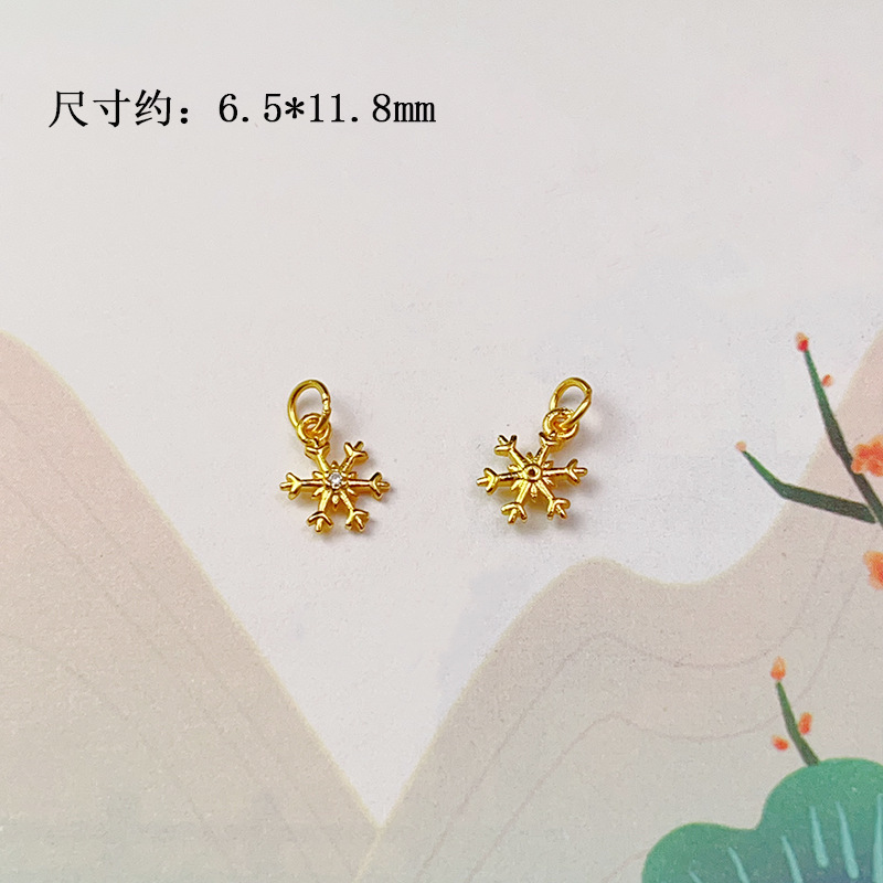 DIY Accessories S925 Silver Gold-Plated Small Drop Necklace Pendant Bracelet Charm Bead Spacer Loose Beads Jewelry Materials