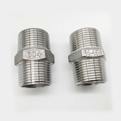 304/201 stainless steel hexagonal external wire precision casting external wire heating accessories pipe fitting stainless steel male/female connector