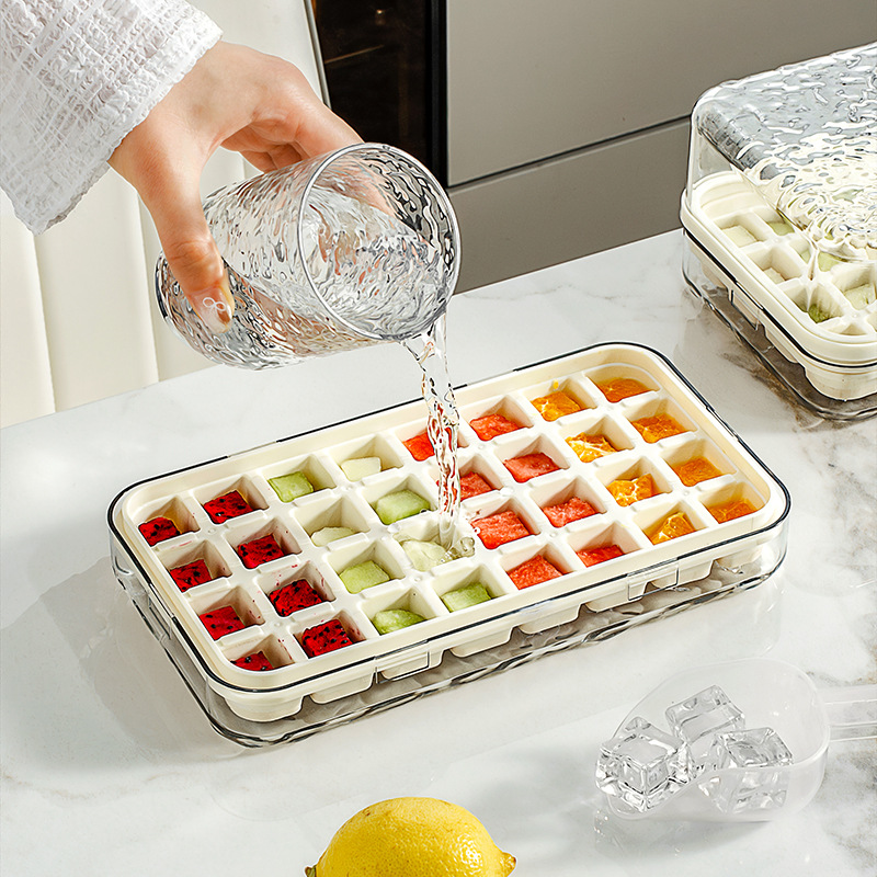 Molde de hielo de grado alimenticio Glacier Presione Hielo congelado Hielo artefacto caja de almacenamiento de hielo casera