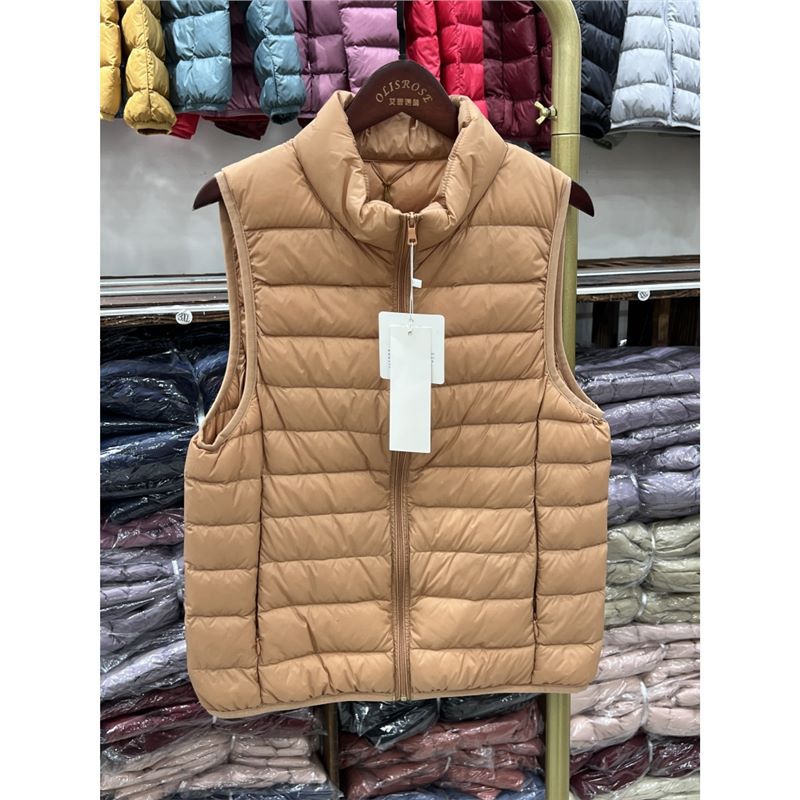 Youjia2025 otoño y invierno chaqueta de pluma ligera de caballo corto 90 chaleco blanco pluma de pluma de tamaño grande ocio versátil