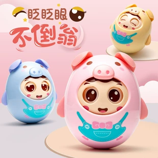 Игрушка-неваляшка для младенцев развивающая с погремушкой