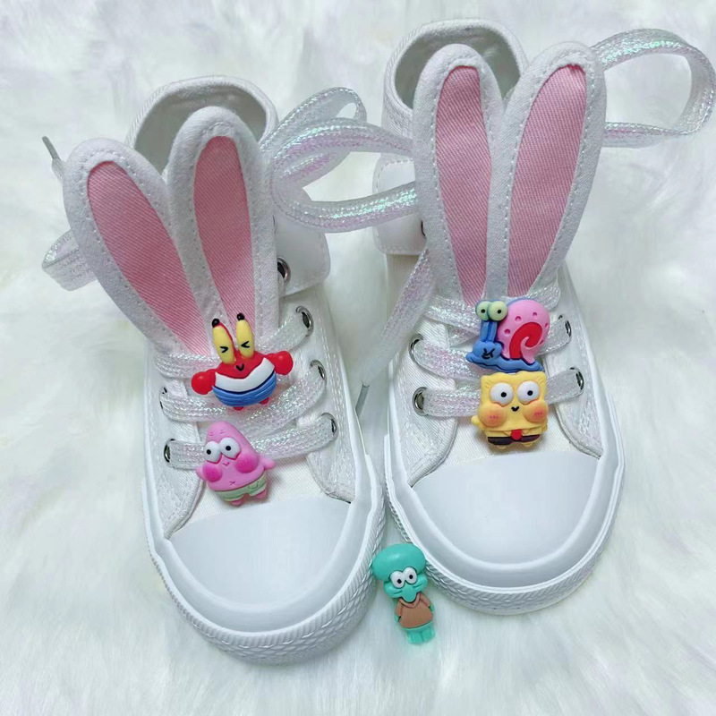 Sponge Baby Paida star cute cartoon shoelace decorative buckle diy shoes accessories removable shoe flower buckle female