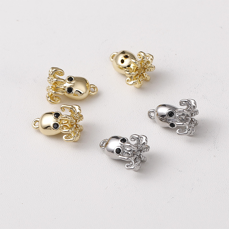 1g Weight Pendant Jewelry Making Type 10.5*11.6mm, 3.5*5mm, 8*7.3mm Jewelry Making Size 14K Gold Plated Plating Material Zircon Inlay Material Pendant Classification 1 Piece Quantity Copper Material Octopus, Fish Tail, Whale Pattern All Seasons Season Plating Design Retro, Classic Style Style 1 Piece 10.5*11.6mm 3.5*5mm 8*7.3mm Copper Zircon 14K Gold Plated Octopus Fish Tail Whale Pendant 7