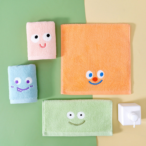 Happy Kids Washcloths for Infants and Toddlers, Cartoon Soft Hand Towels for Home Daily Use, Children's Bath and Face Towels, Kids Towels