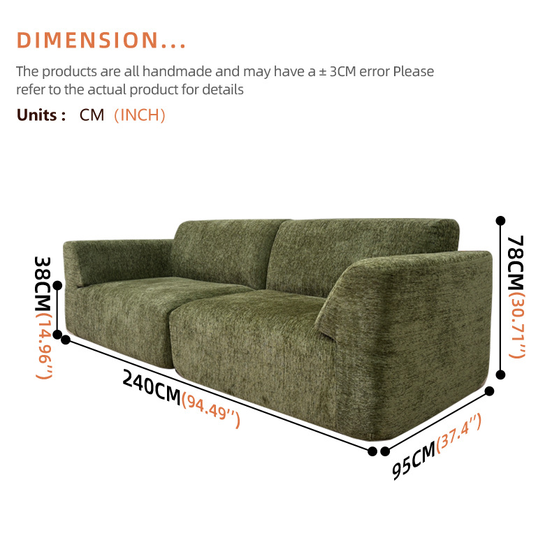 Fabricación de compresión transfronteriza vacío sofá crema de viento sala de estar línea directa doble tofu sofá esponja pura